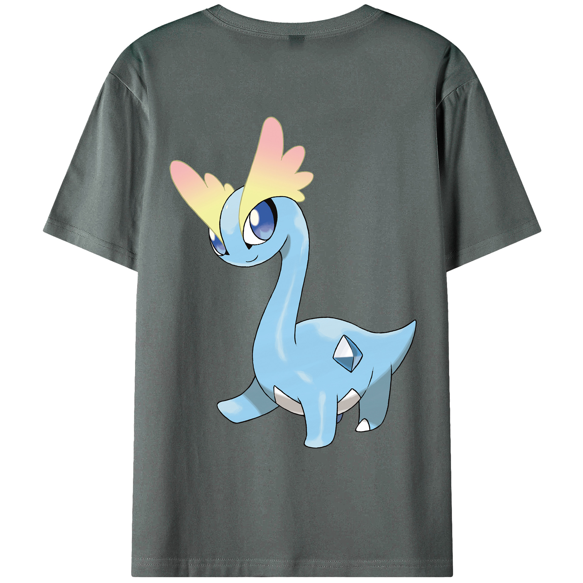 （画像用） ポケットモンスター Pokémon 綿100％ メンズ半袖Tシャツ（バックプリント） 通気性